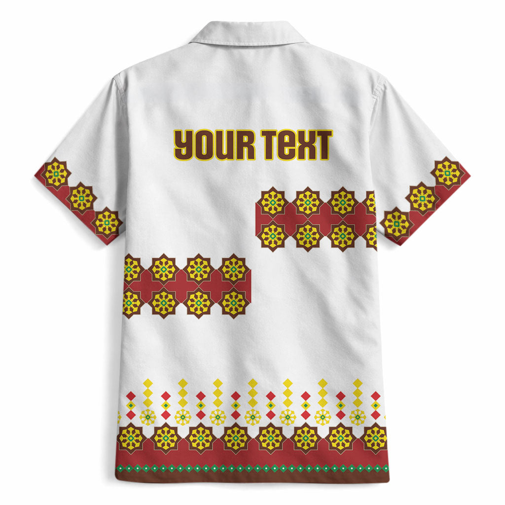 Ethiopian Enkutatash Personalized Hawaiian Shirt Traditional Habesha Glass D'va Necklace Inspired