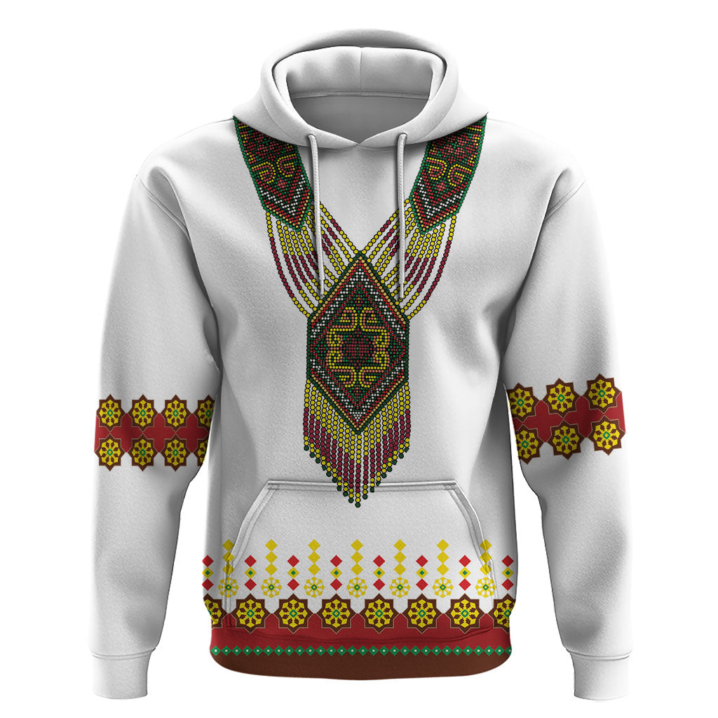 Ethiopian Enkutatash Personalized Hoodie Traditional Habesha Glass D'va Necklace Inspired