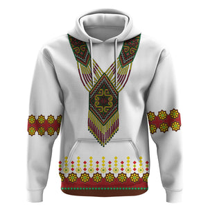 Ethiopian Enkutatash Personalized Hoodie Traditional Habesha Glass D'va Necklace Inspired