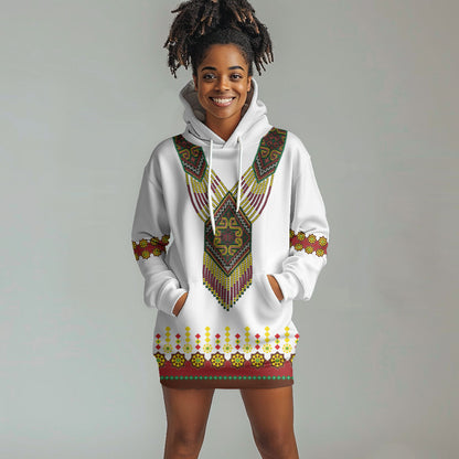 Ethiopian Enkutatash Personalized Hoodie Dress Traditional Habesha Glass D'va Necklace Inspired