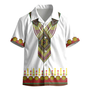 Ethiopian Enkutatash Personalized Kid Hawaiian Shirt Traditional Habesha Glass D'va Necklace Inspired