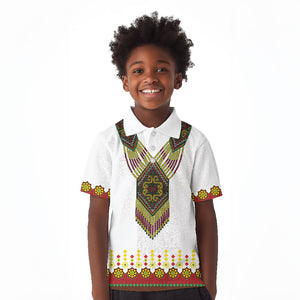 Ethiopian Enkutatash Personalized Kid Polo Shirt Traditional Habesha Glass D'va Necklace Inspired