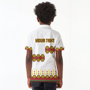 Ethiopian Enkutatash Personalized Kid Polo Shirt Traditional Habesha Glass D'va Necklace Inspired