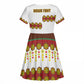 Ethiopian Enkutatash Personalized Kid Short Sleeve Dress Traditional Habesha Glass D'va Necklace Inspired