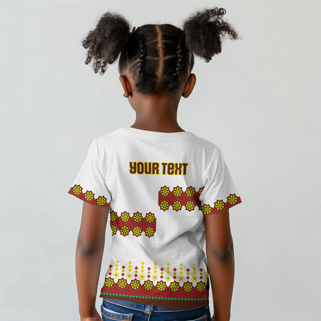 Ethiopian Enkutatash Personalized Kid T shirt Traditional Habesha Glass D'va Necklace Inspired