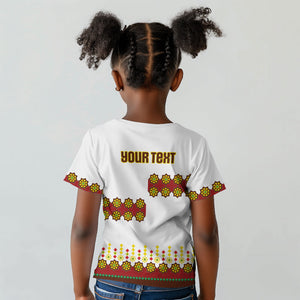 Ethiopian Enkutatash Personalized Kid T shirt Traditional Habesha Glass D'va Necklace Inspired