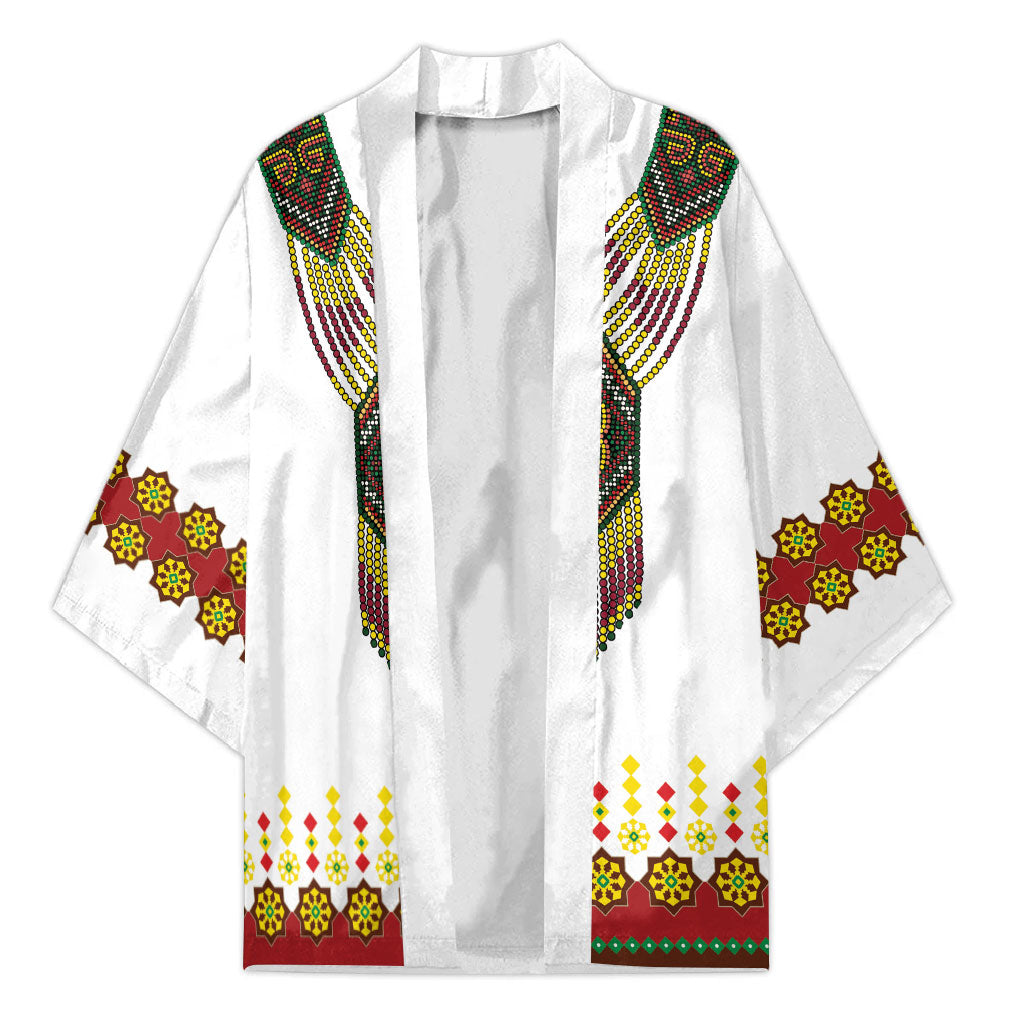 Ethiopian Enkutatash Personalized Kimono Traditional Habesha Glass D'va Necklace Inspired