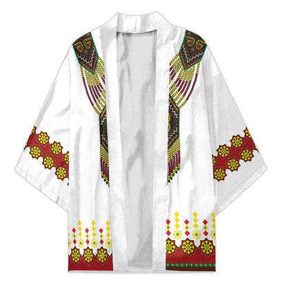 Ethiopian Enkutatash Personalized Kimono Traditional Habesha Glass D'va Necklace Inspired