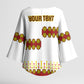 Ethiopian Enkutatash Personalized Kimono Sleeve Blouse Traditional Habesha Glass D'va Necklace Inspired