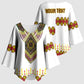 Ethiopian Enkutatash Personalized Kimono Sleeve Blouse Traditional Habesha Glass D'va Necklace Inspired