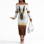 Ethiopian Enkutatash Personalized Off The Shoulder Long Sleeve Dress Traditional Habesha Glass D'va Necklace Inspired