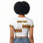 Ethiopian Enkutatash Personalized Raglan Cropped T shirt Traditional Habesha Glass D'va Necklace Inspired