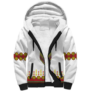 Ethiopian Enkutatash Personalized Sherpa Hoodie Traditional Habesha Glass D'va Necklace Inspired