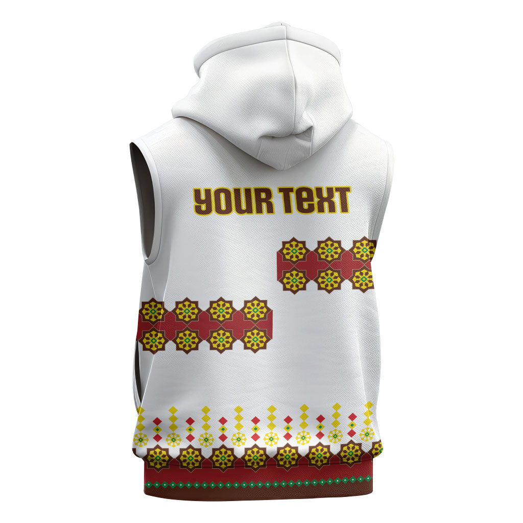Ethiopian Enkutatash Personalized Sleeveless Zip Hoodie Traditional Habesha Glass D'va Necklace Inspired