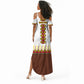 Ethiopian Enkutatash Personalized Summer Maxi Dress Traditional Habesha Glass D'va Necklace Inspired