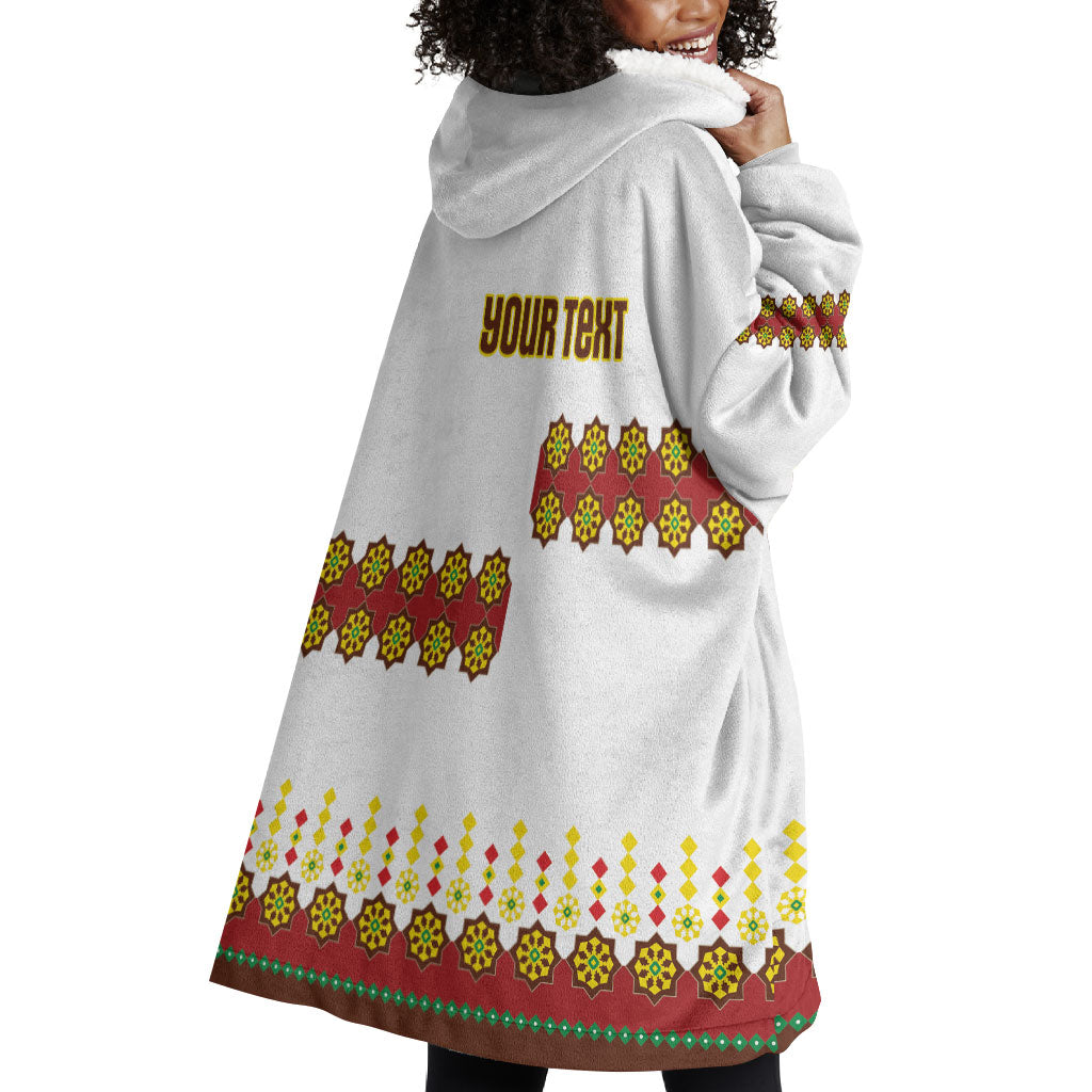 Ethiopian Enkutatash Personalized Wearable Blanket Hoodie Traditional Habesha Glass D'va Necklace Inspired