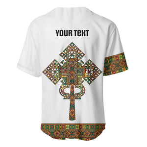 Ethiopian Enkutatash Personalized Baseball Jersey Traditional Habesha Pattern