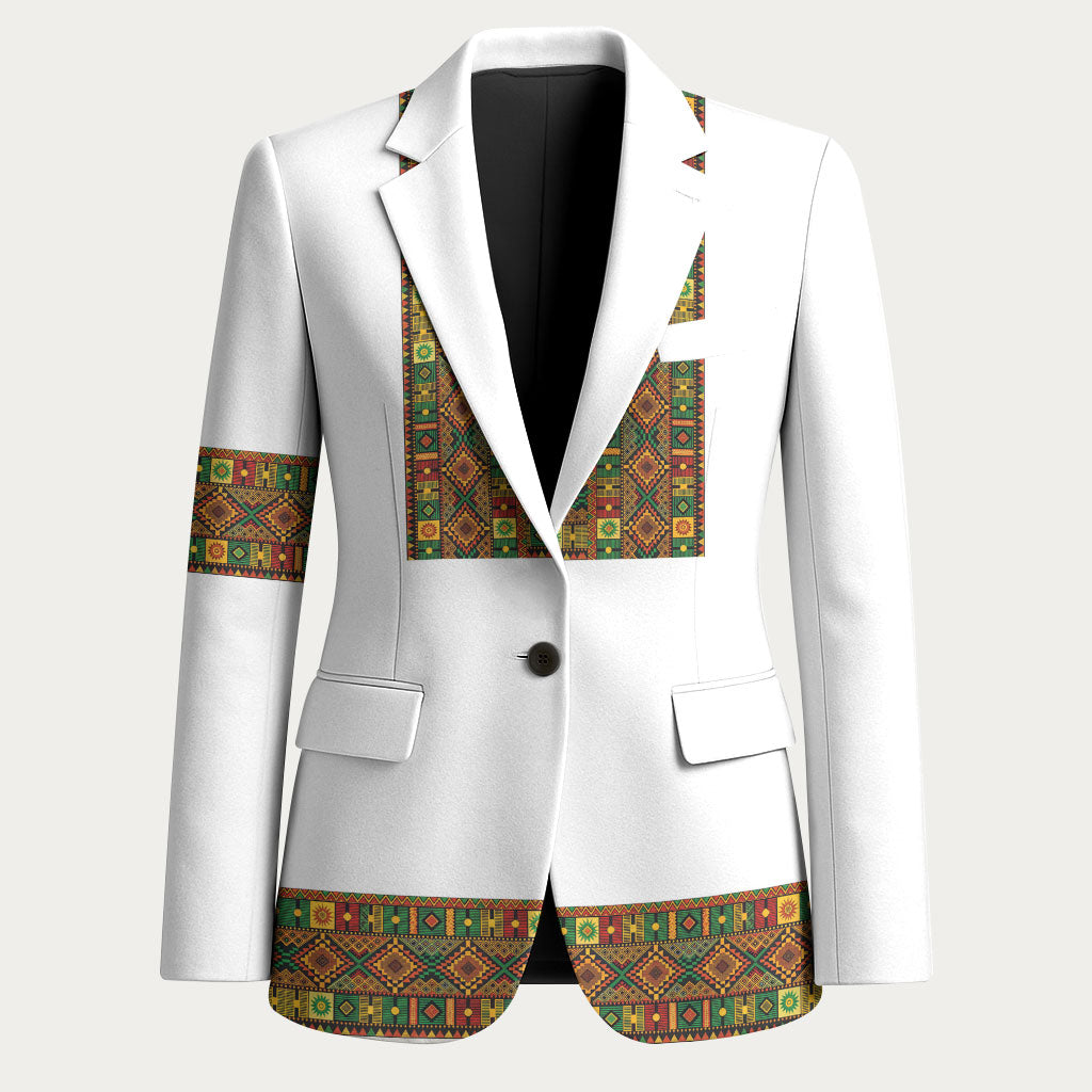 Ethiopian Enkutatash Personalized Blazer Traditional Habesha Pattern