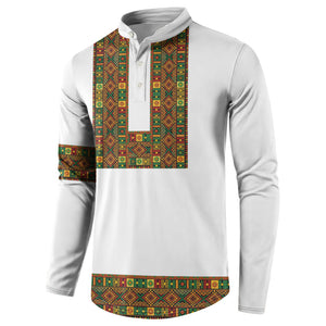 Ethiopian Enkutatash Personalized Button Sweatshirt Traditional Habesha Pattern