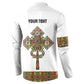 Ethiopian Enkutatash Personalized Button Sweatshirt Traditional Habesha Pattern