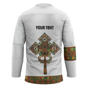 Ethiopian Enkutatash Personalized Hockey Jersey Traditional Habesha Pattern