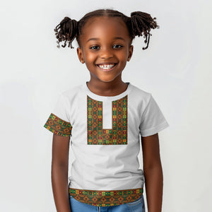 Ethiopian Enkutatash Personalized Kid T shirt Traditional Habesha Pattern