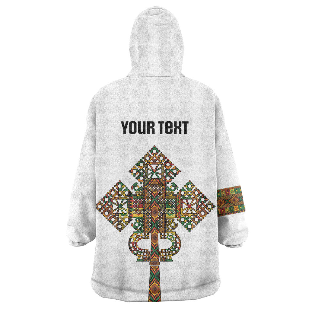 Ethiopian Enkutatash Personalized Kid Wearable Blanket Hoodie Traditional Habesha Pattern