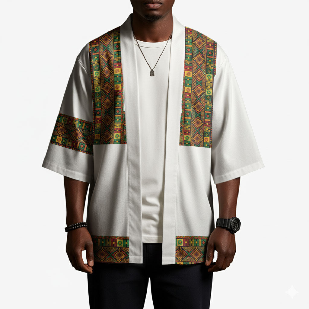 Ethiopian Enkutatash Personalized Kimono Traditional Habesha Pattern