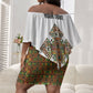 Ethiopian Enkutatash Personalized Off Shoulder Short Dress Traditional Habesha Pattern