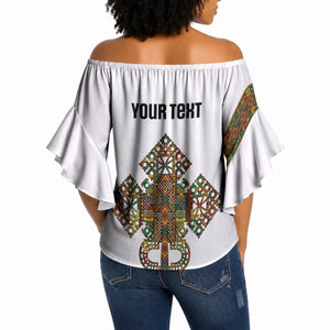 Ethiopian Enkutatash Personalized Off Shoulder Wrap Waist Top Traditional Habesha Pattern