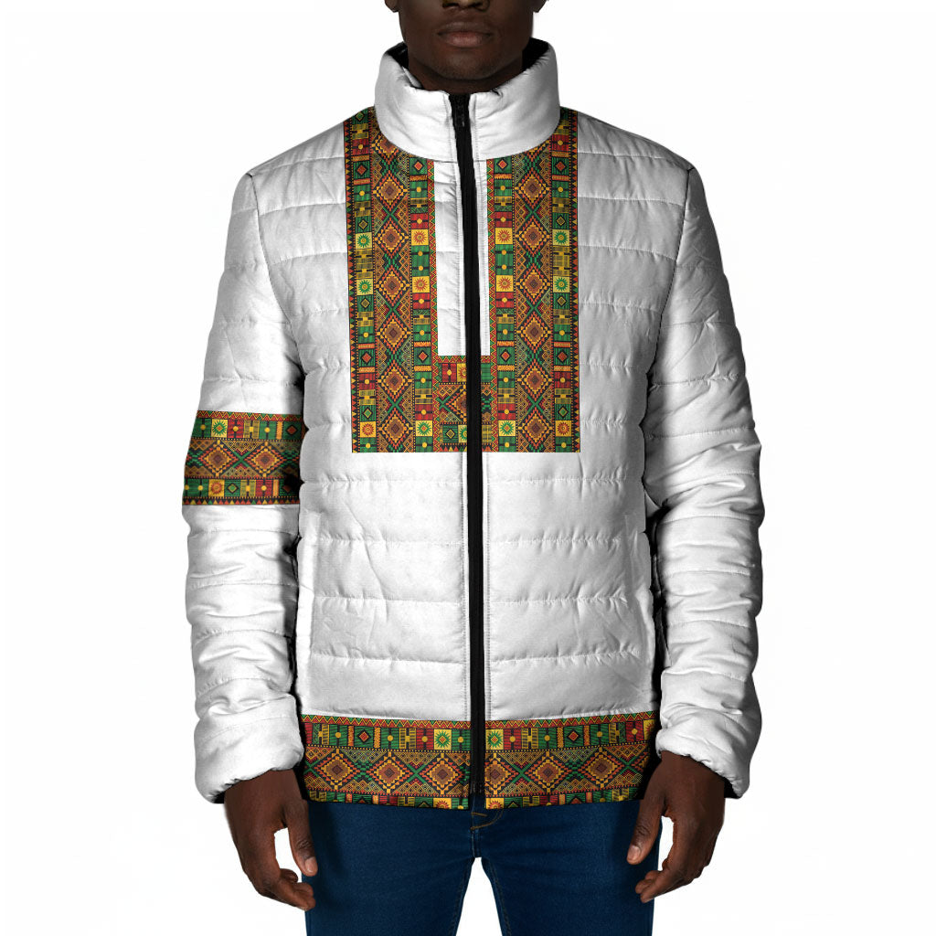 Ethiopian Enkutatash Personalized Padded Jacket Traditional Habesha Pattern
