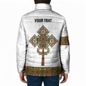 Ethiopian Enkutatash Personalized Padded Jacket Traditional Habesha Pattern