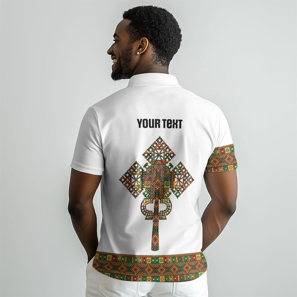 Ethiopian Enkutatash Personalized Polo Shirt Traditional Habesha Pattern