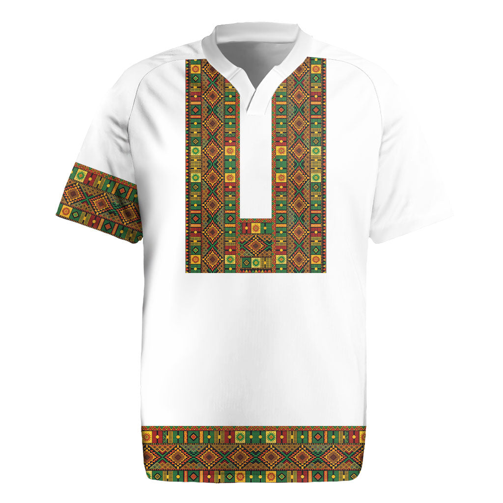 Ethiopian Enkutatash Personalized Rugby Jersey Traditional Habesha Pattern