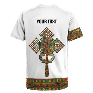 Ethiopian Enkutatash Personalized Rugby Jersey Traditional Habesha Pattern