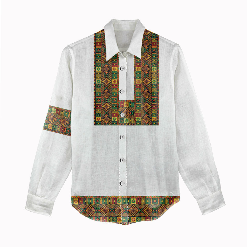 Ethiopian Enkutatash Personalized Women Casual Shirt Traditional Habesha Pattern