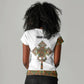 Ethiopian Enkutatash Personalized Women V-Neck T-Shirt Traditional Habesha Pattern