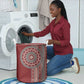 Tunisia Bakhnug Motif Laundry Basket Traditional Tunisian Embroidery Inspired - African Pride