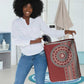 Tunisia Bakhnug Motif Laundry Basket Traditional Tunisian Embroidery Inspired - African Pride
