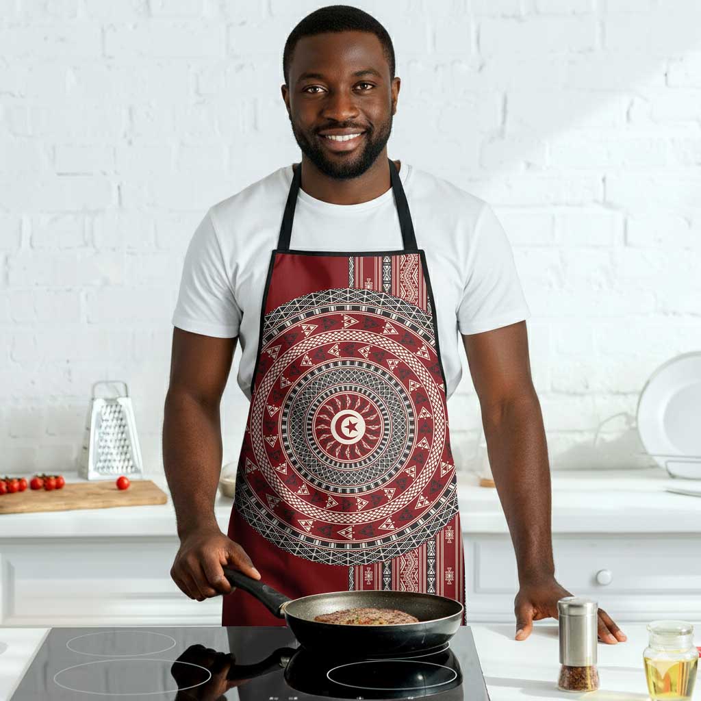 Tunisia Bakhnug Motif Apron Traditional Tunisian Embroidery Inspired - African Pride