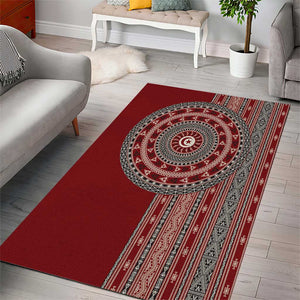 Tunisia Bakhnug Motif Area Rug Traditional Tunisian Embroidery Inspired - African Pride