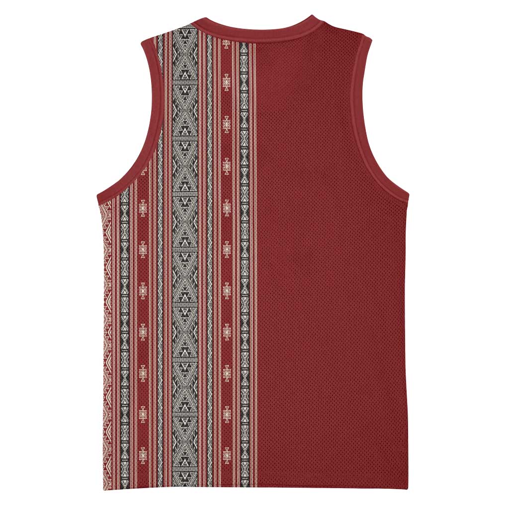 Tunisia Bakhnug Motif Basketball Jersey Traditional Tunisian Embroidery Inspired - African Pride