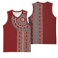 Tunisia Bakhnug Motif Basketball Jersey Traditional Tunisian Embroidery Inspired - African Pride