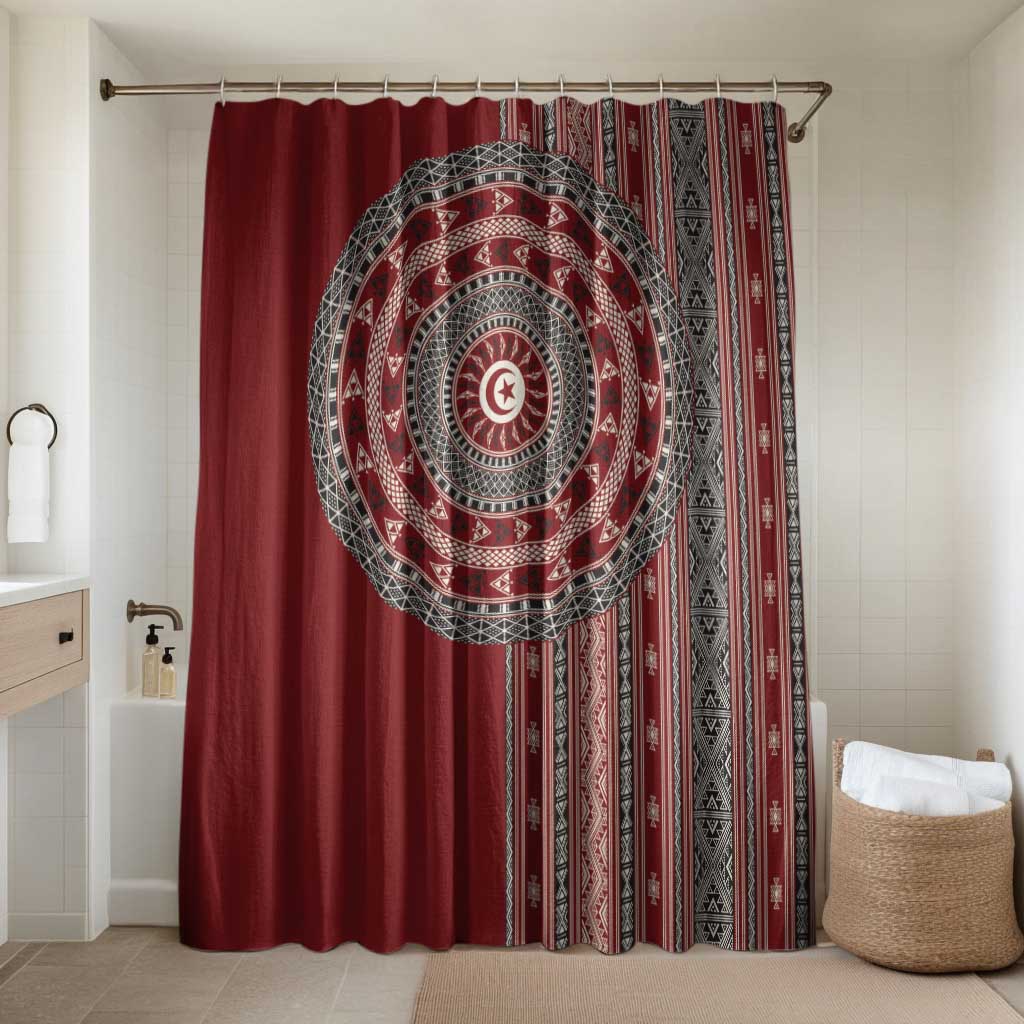 Tunisia Bakhnug Motif Bathroom Set Traditional Tunisian Embroidery Inspired - African Pride