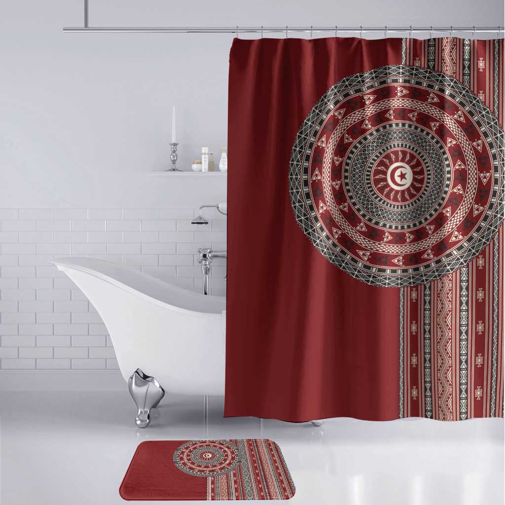 Tunisia Bakhnug Motif Bathroom Set Traditional Tunisian Embroidery Inspired - African Pride