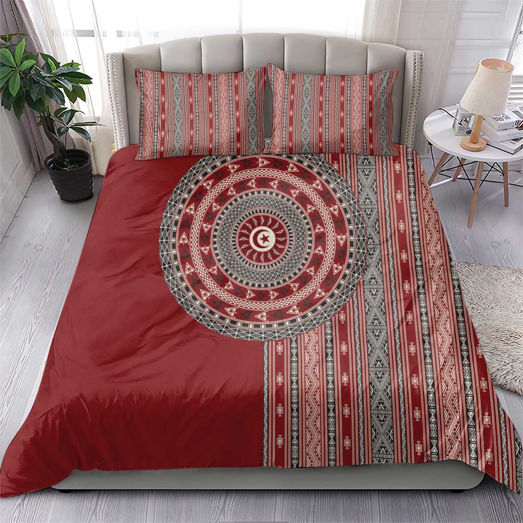 Tunisia Bakhnug Motif Bedding Set Traditional Tunisian Embroidery Inspired - African Pride