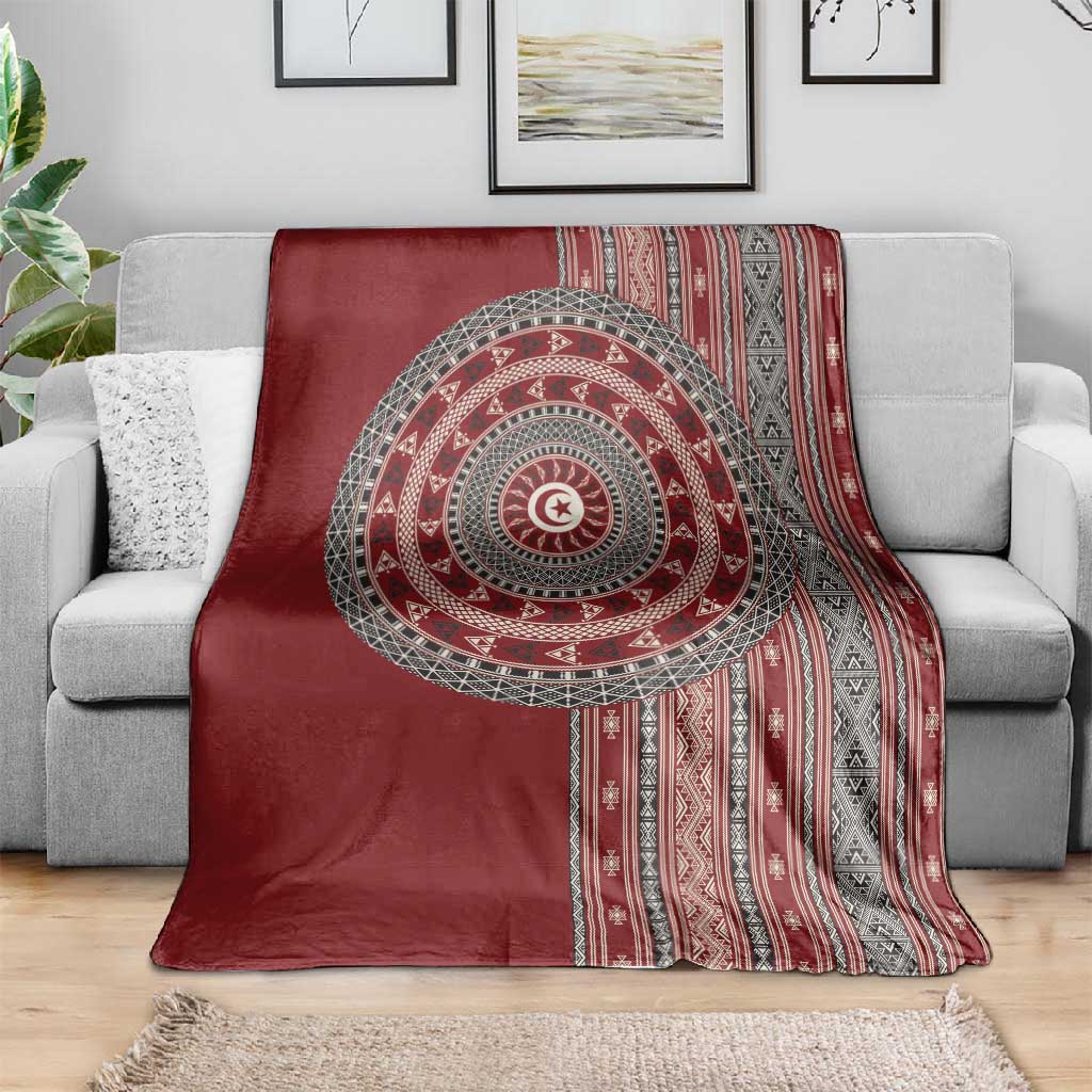 Tunisia Bakhnug Motif Blanket Traditional Tunisian Embroidery Inspired - African Pride