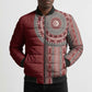 Tunisia Bakhnug Motif Bomber Puffer Jacket Traditional Tunisian Embroidery Inspired - African Pride