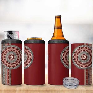 Tunisia Bakhnug Motif 4 in 1 Can Cooler Tumbler Traditional Tunisian Embroidery Inspired - African Pride