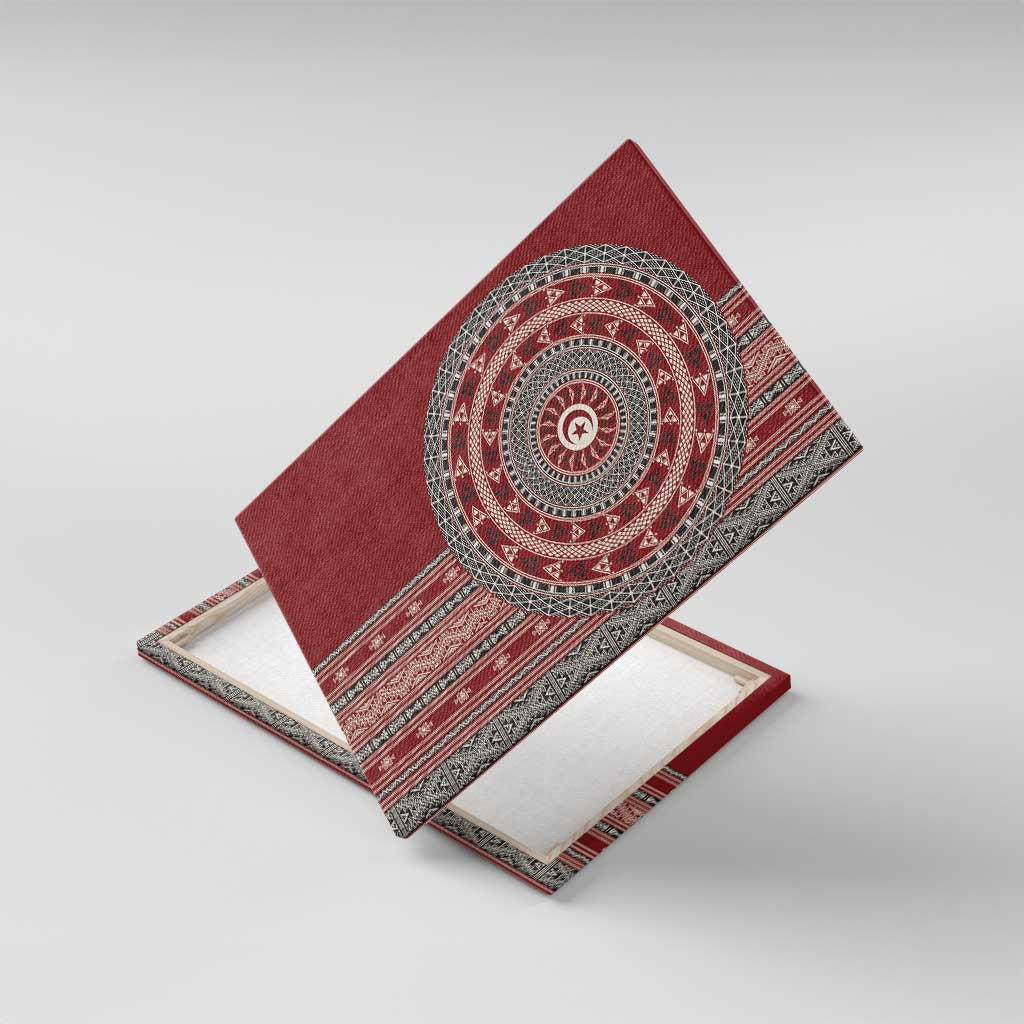Tunisia Bakhnug Motif Canvas Wall Art Traditional Tunisian Embroidery Inspired - African Pride